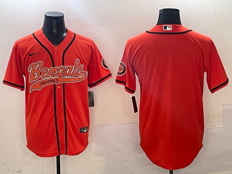 Men Cincinnati Bengals Blank Orange Joint Name 2025 Nike Limited NFL Jersey style 1